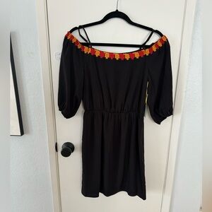 CeCe Black off the shoulder dress, size 2